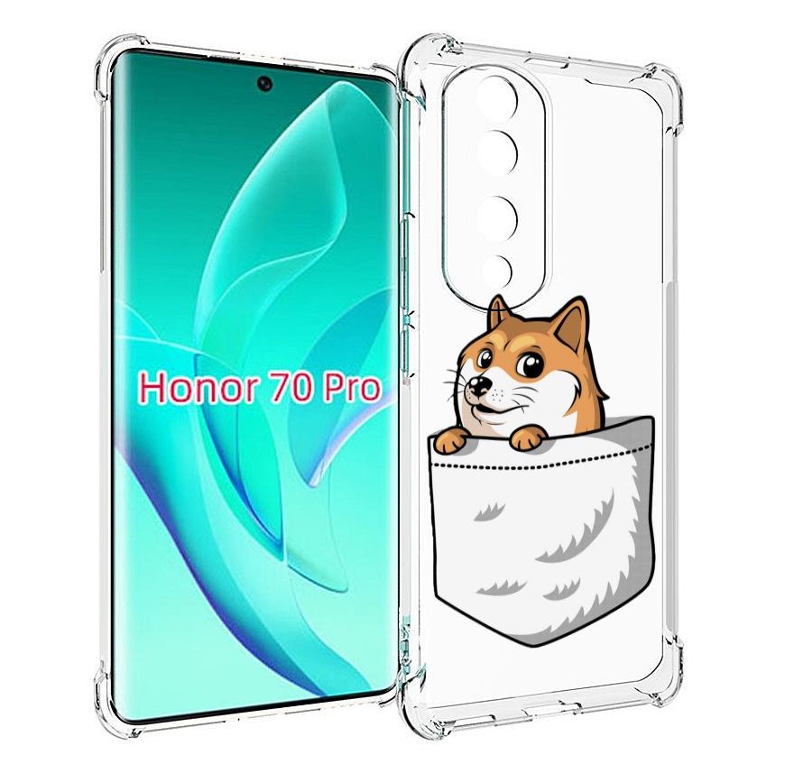 

Чехол MyPads Корги в кармане для Honor 70 Pro / 70 Pro Plus, Прозрачный, Tocco
