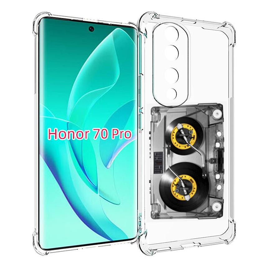 

Чехол MyPads Кассета музыкальная для Honor 70 Pro / 70 Pro Plus, Прозрачный, Tocco