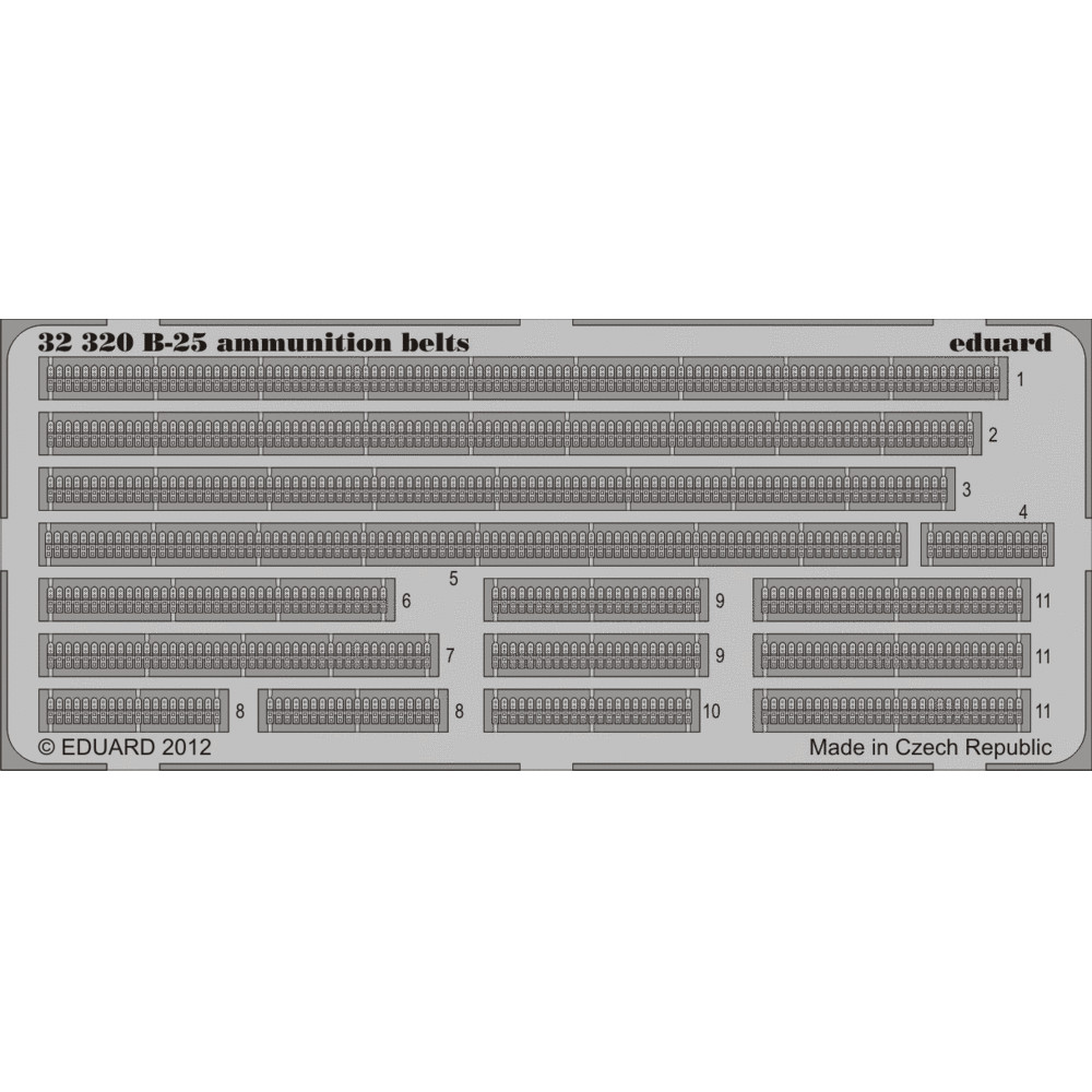 

32320 Eduard 1/32 Фототравление для B-25 ammunition belts, Однотонный, 32320