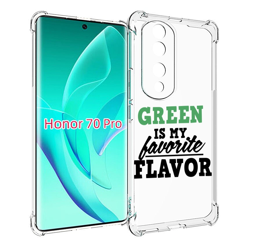 

Чехол MyPads Зеленый-фаворит для Honor 70 Pro / 70 Pro Plus, Прозрачный, Tocco