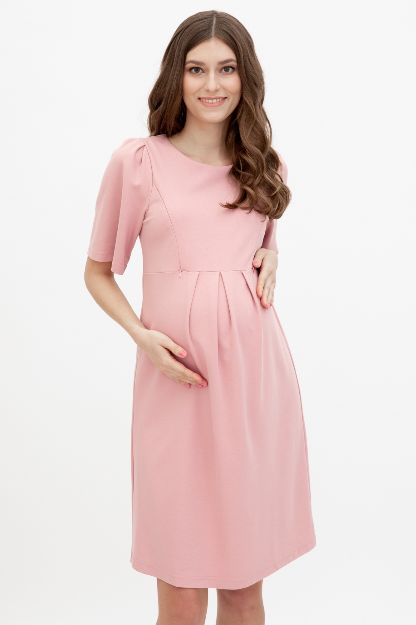 Платье для беременных женское Magica bellezza 0188 розовое 42 RU