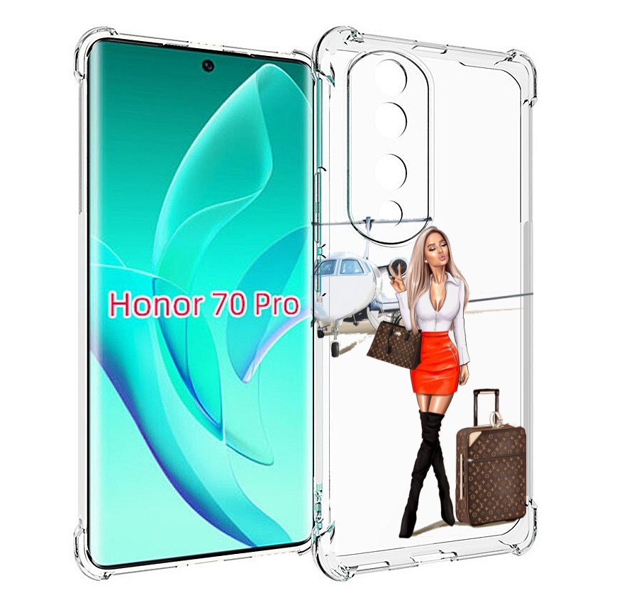 

Чехол MyPads Деловая-девушка женский для Honor 70 Pro / 70 Pro Plus, Прозрачный, Tocco