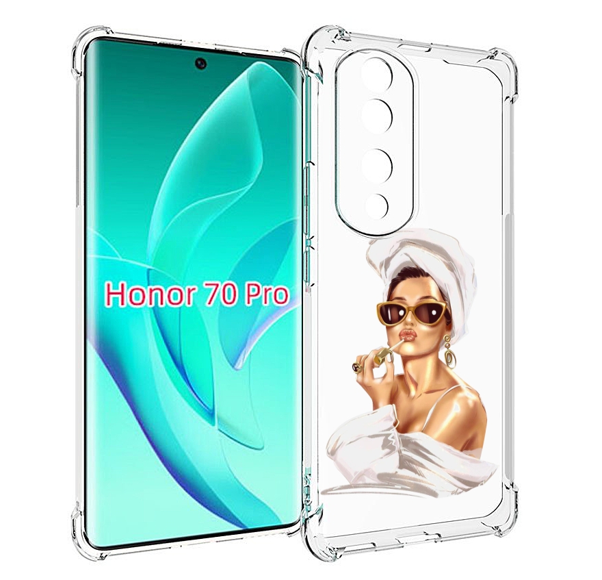 

Чехол MyPads Девушка-утром женский для Honor 70 Pro / 70 Pro Plus, Прозрачный, Tocco