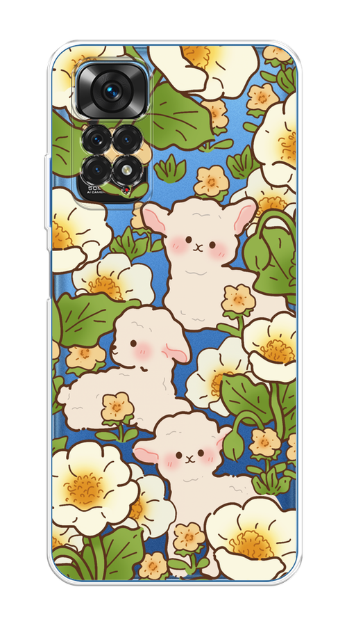 

Чехол на Xiaomi Redmi Note 11 4G Global "Овечки в цветах", Зеленый;бежевый, 312850-1
