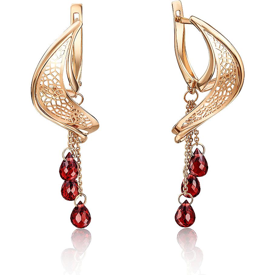 

Серьги женские из золота ЮЗ Платина 02-3752-00-204-1110-46, гранат, 02-3752-00-204-1110-46