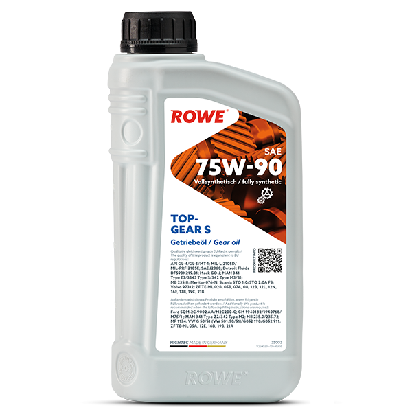 трансмиссионное масло ROWE HIGHTEC TOPGEAR SAE 75W-90 S 1л