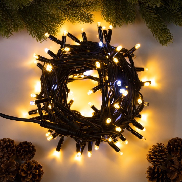 

Световая гирлянда новогодняя Luazon lighting 9891187 10м белый дневной