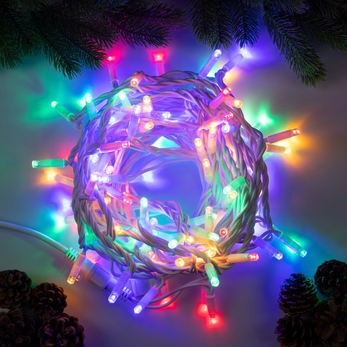 

Световая гирлянда новогодняя Luazon lighting 9891178 10м разноцветный/RGB