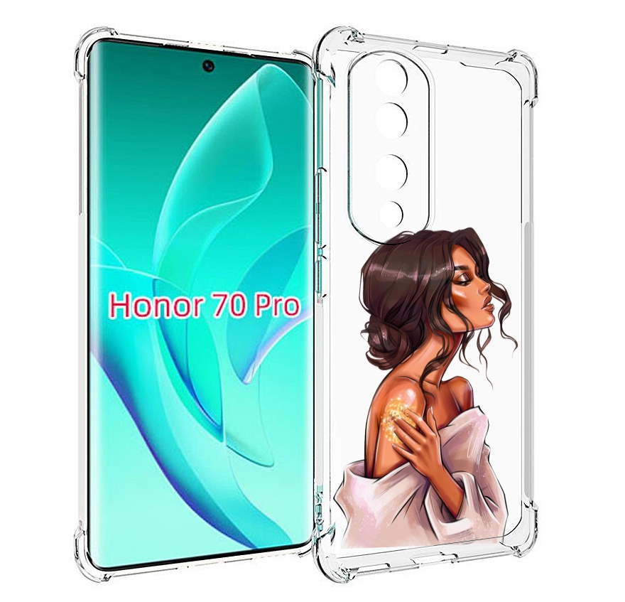 

Чехол MyPads Девушка-нежная женский для Honor 70 Pro / 70 Pro Plus, Прозрачный, Tocco
