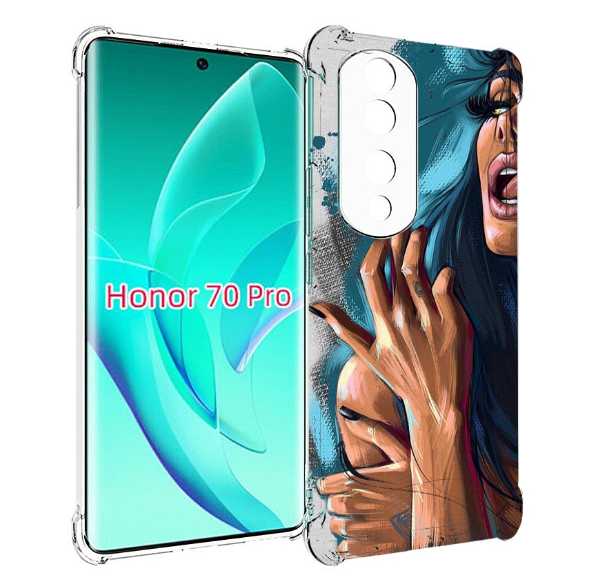 

Чехол MyPads Девушка-нарисованная-дерзкая женский для Honor 70 Pro / 70 Pro Plus, Прозрачный, Tocco