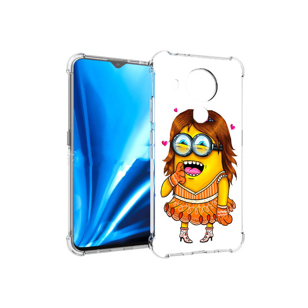

Чехол MyPads Tocco для Nokia 5.4 Миньон девочка (PT156621.100.116), Прозрачный, Tocco