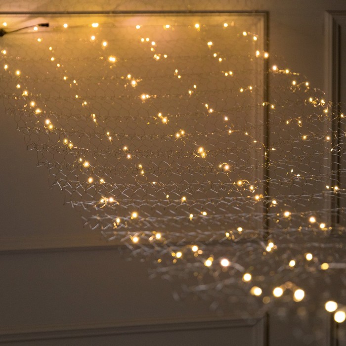 

Гирлянда «Звездное небо» 1 x 5 м роса, IP44, УМС, серебристая нить, 300 LED, свечение тепл