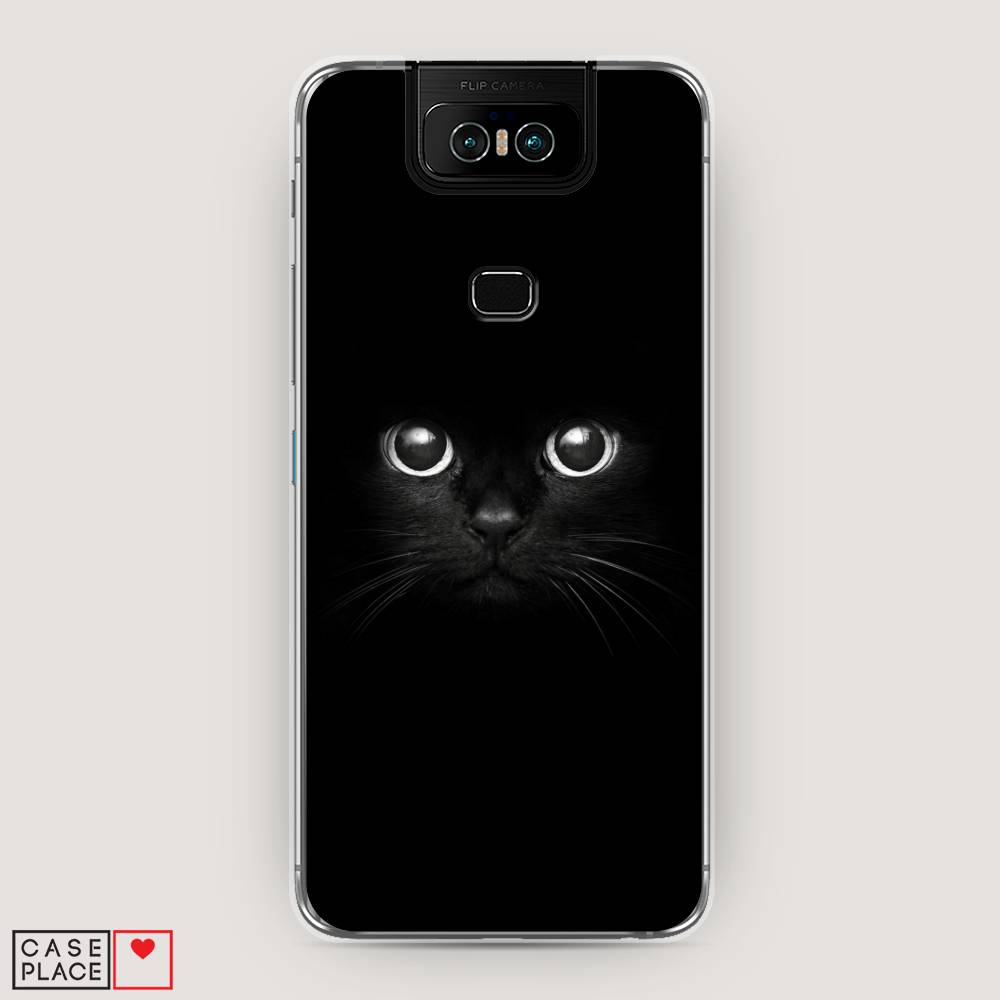 фото Чехол awog "взгляд черной кошки" для asus zenfone 6 zs630kl