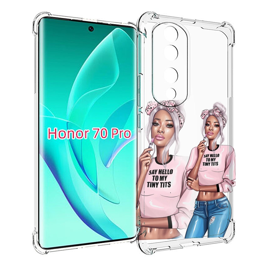 

Чехол MyPads Девушка-в-розовой-футболке женский для Honor 70 Pro / 70 Pro Plus, Прозрачный, Tocco