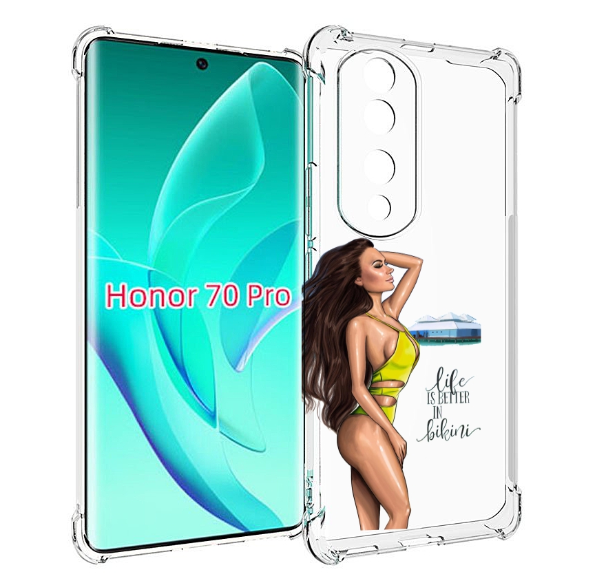 Чехол MyPads Девушка-в-купальнике для Honor 70 Pro / 70 Pro Plus