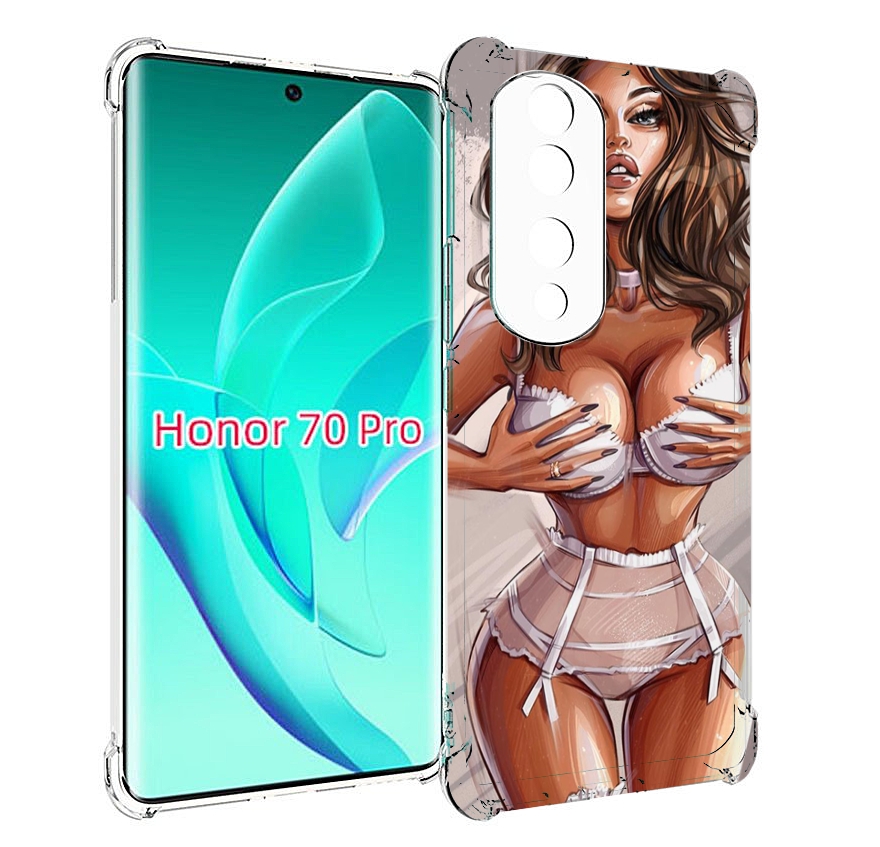 

Чехол MyPads Девушка-в-кружевном для Honor 70 Pro / 70 Pro Plus, Прозрачный, Tocco