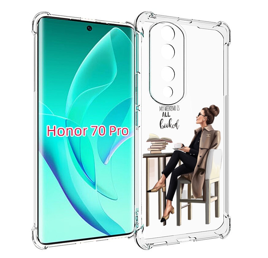 

Чехол MyPads Девушка-в-кофейне для Honor 70 Pro / 70 Pro Plus, Прозрачный, Tocco