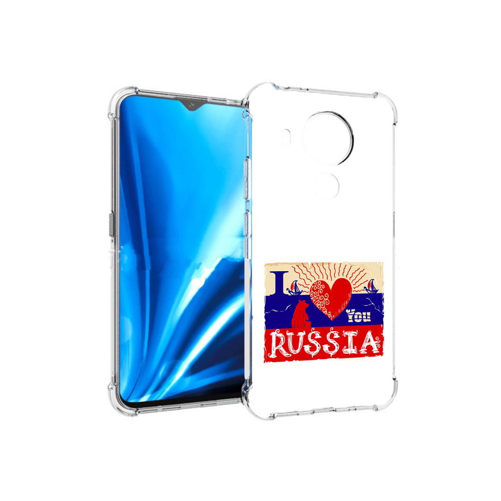 

Чехол MyPads Tocco для Nokia 5.4 Люблю Россию (PT156621.100.112), Прозрачный, Tocco