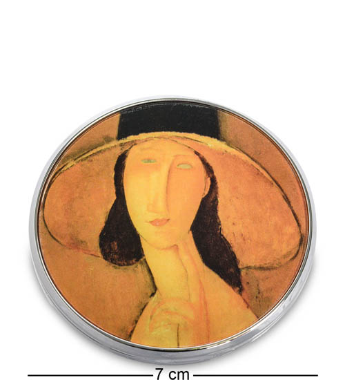Зеркальце Портрет Жанны Эбютерн в большой шляпе Амедео Модильяни (Museum.Parastone) pr-M29