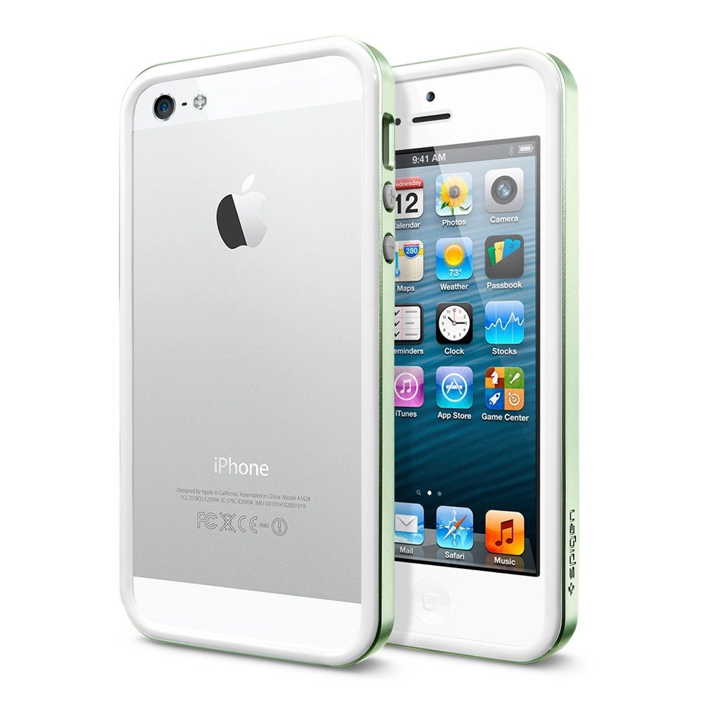 Бампер SGP для iPhone 5 Neo Hybrid EX Slim Metal, зеленый