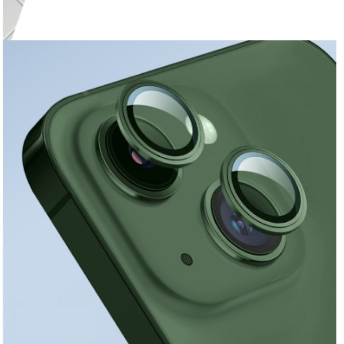 

Защитное стекло камеры iPhone 13/13 Mini металлик (зелёный)