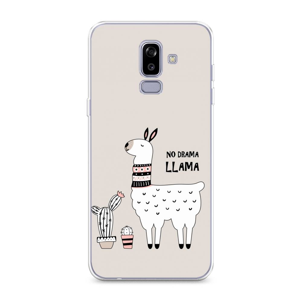 фото Чехол awog "no drama llama" для samsung galaxy j8