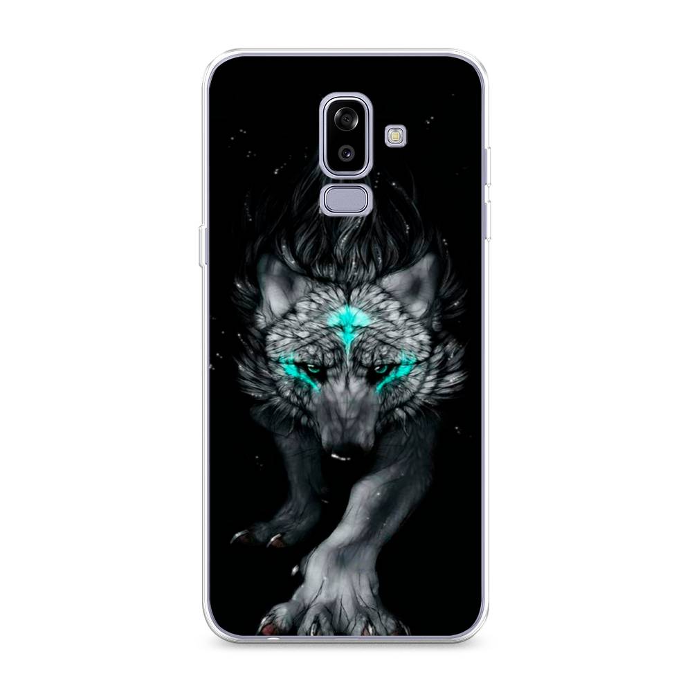 

Чехол Awog на Samsung Galaxy J8 "Волшебный волк", Черный;серый, 26550-2