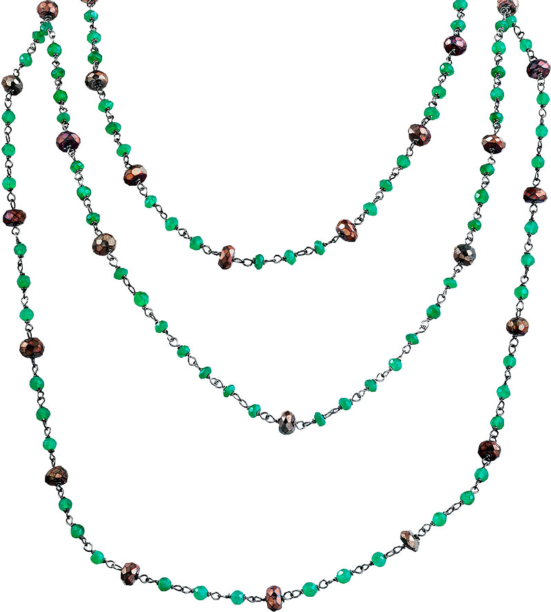 

Бусы из серебра с агатом 80 см JV 19400160012-KL-SP-ZAG-BLK, 19400160012-KL-SP-ZAG-BLK