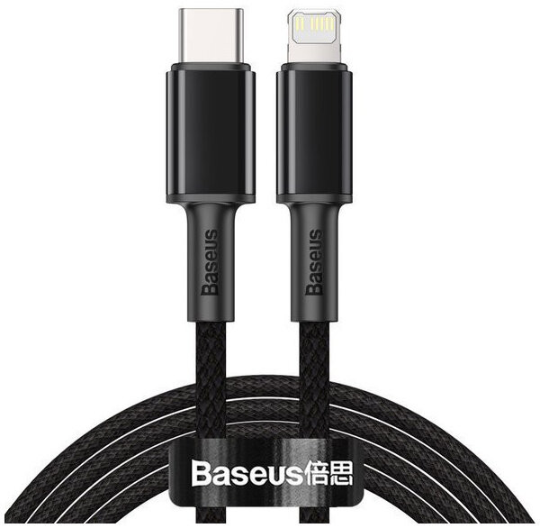 Кабель Baseus High Density Braided Fast Charging Type-C - Lightning PD 20W 2 м, Черный