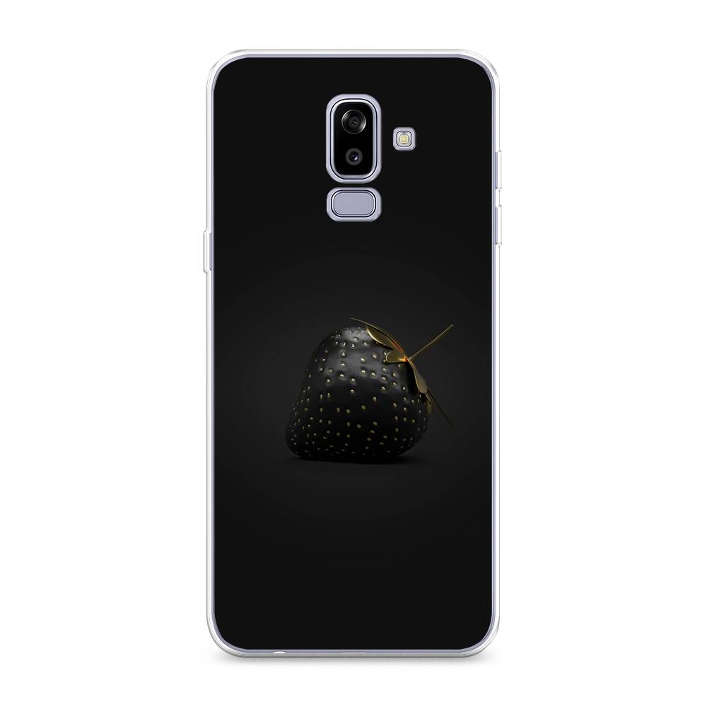 

Чехол Awog на Samsung Galaxy J8 "Черная клубника", Золотистый;черный;серый, 26550-10