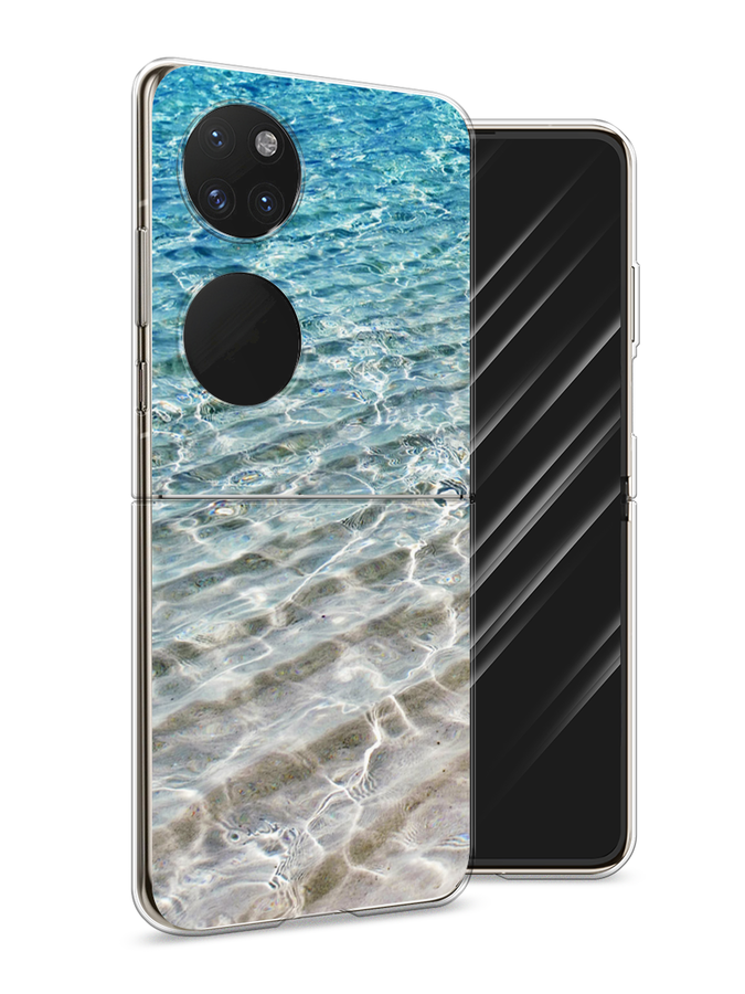 

Чехол Awog на Huawei P50 pocket "Волны 10", Голубой, 6107450-4