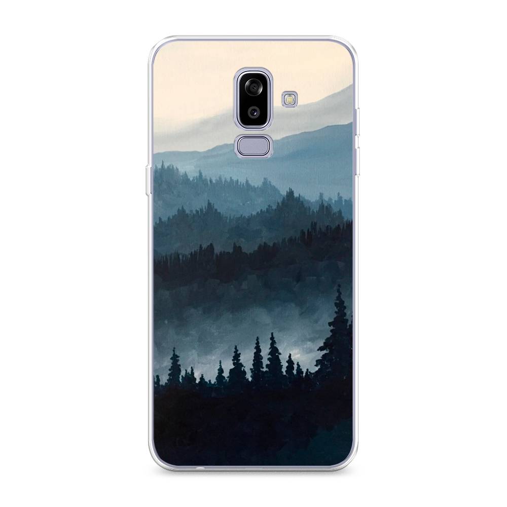 

Чехол Awog на Samsung Galaxy J8 "Туманные горы", Бежевый;серый;черный, 26550-4