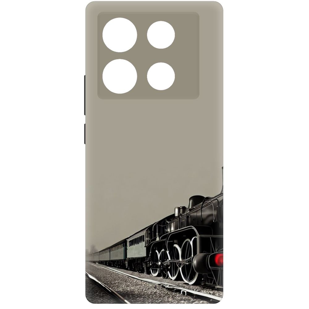 

Чехол-накладка Krutoff Soft Case Паровоз для INFINIX Note 40 Pro черный