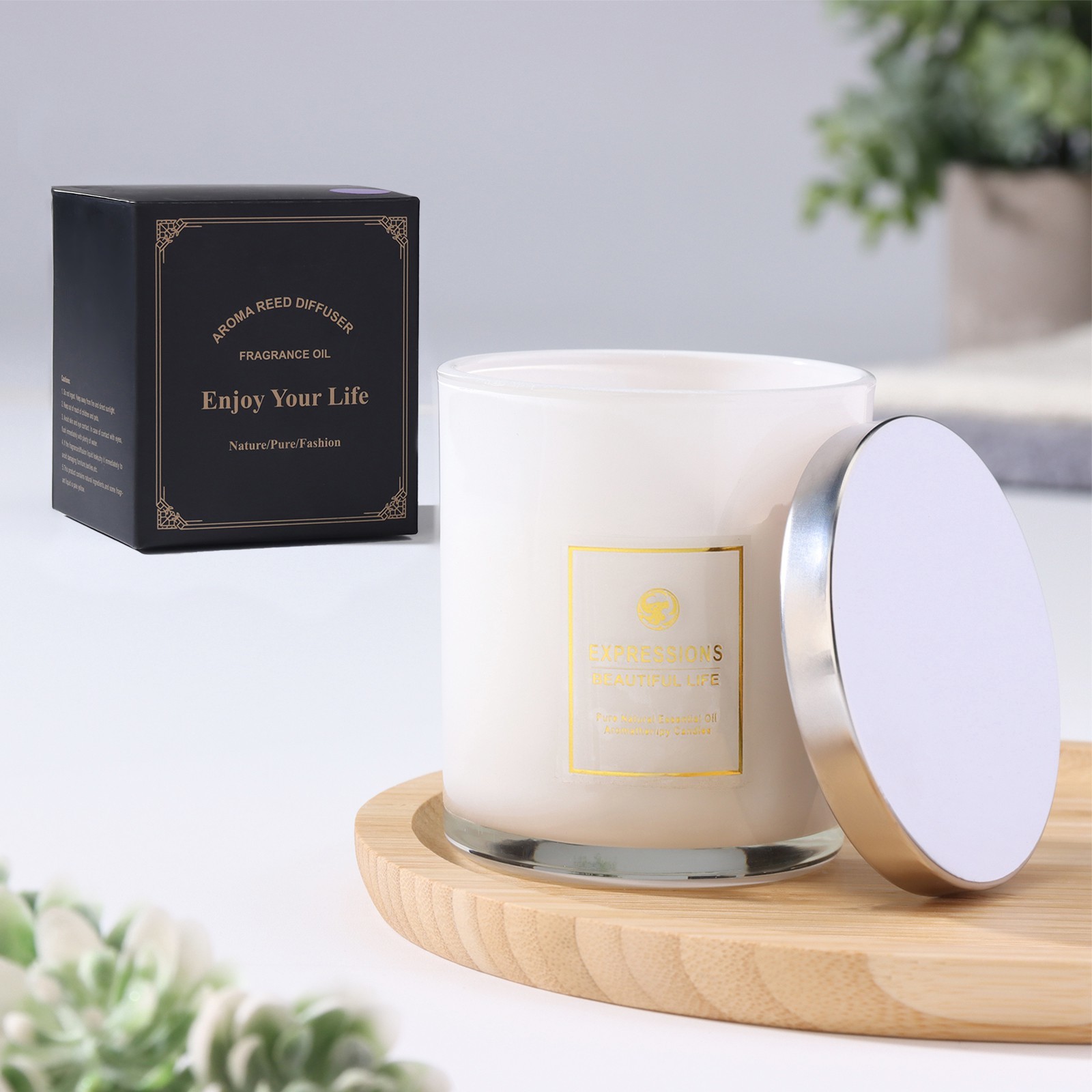 

Свеча ароматическая "Scented Candle", английская груша и фрезия МИКС