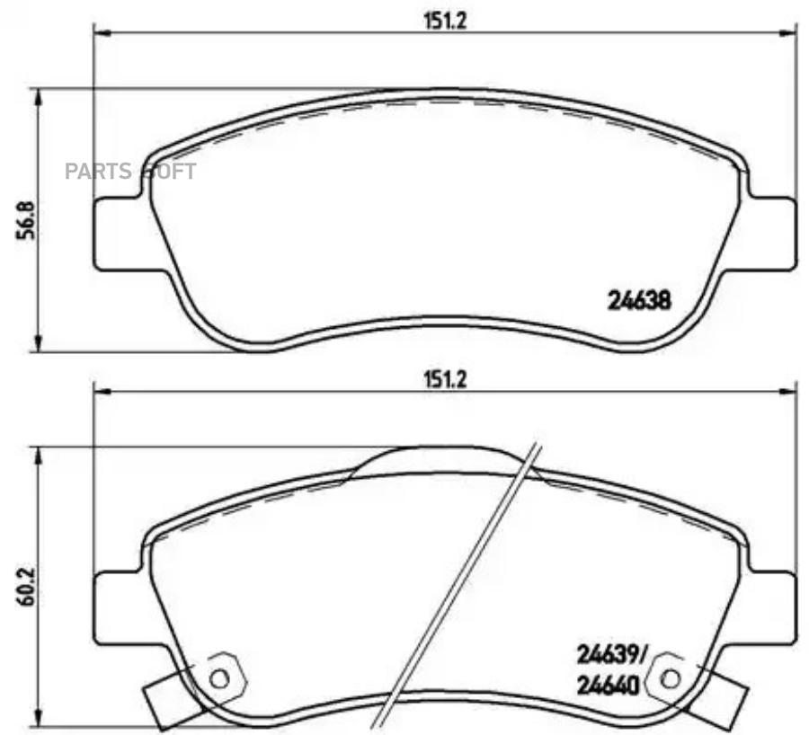 

P28045_=1289 02 !колодки дисковые п.\ Honda CR-V 2.0/2.2D 06>