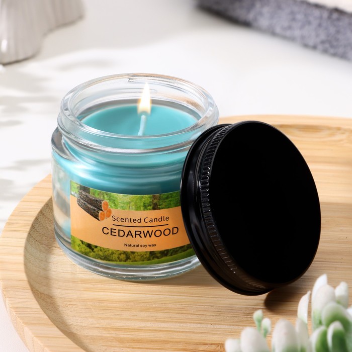

Свеча ароматическая "Cedarwood", 5*5см, 140 гр