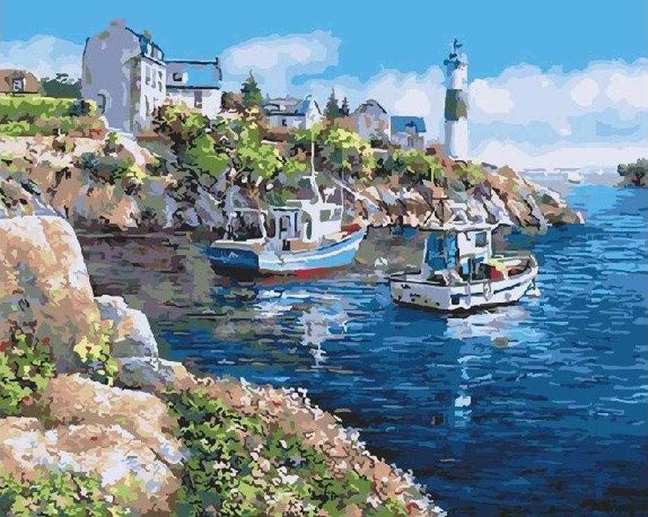 

Картина по номерам Paintboy Морская бухта, 40x50 см, Морская бухта