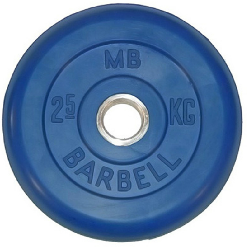 фото Диск обрезиненный "barbell" d 31 мм цветной 2,5 кг mb barbell