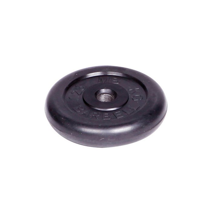 фото Диск обрезиненный "barbell" d 26 мм чёрный 1,25 кг mb barbell