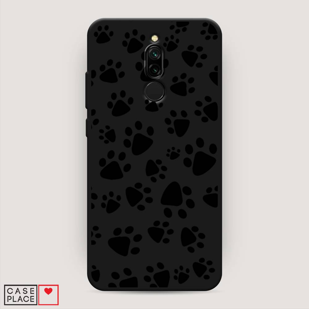 

Матовый силиконовый чехол "Лапки черные" на Xiaomi Redmi 8, Разноцветный, 37152-1
