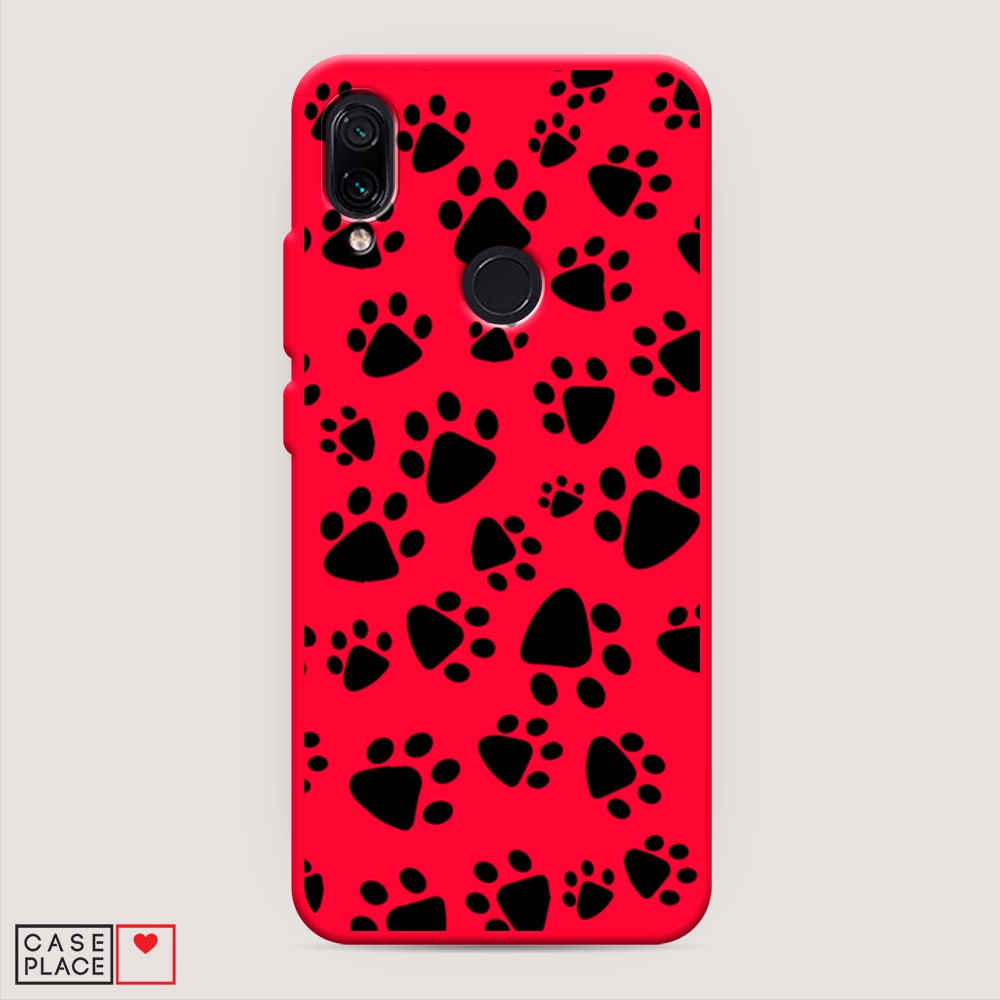 

Чехол Awog на Xiaomi Redmi 7 "Лапки черные", Разноцветный, 35053-1