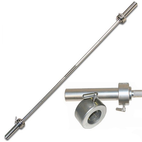 фото Гриф 2000 мм "barbell" d 50 мм замок стопорный mb barbell