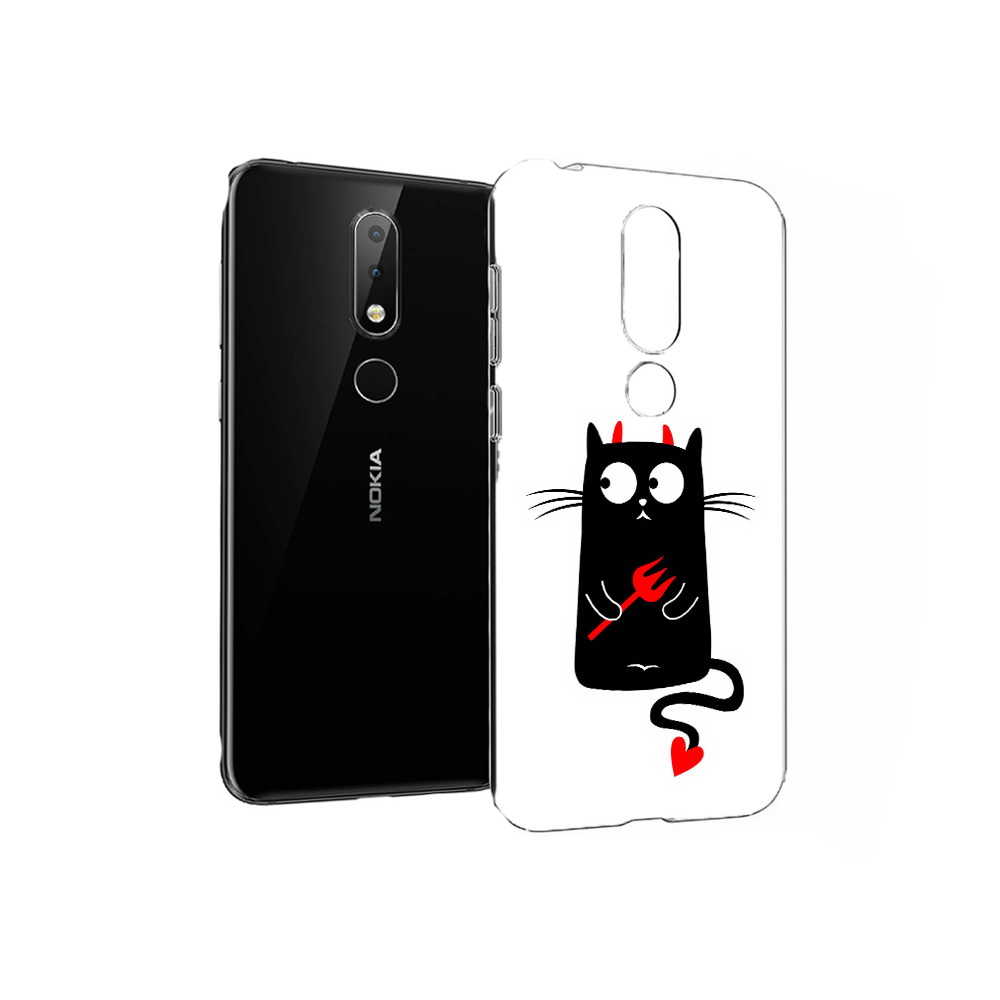 

Чехол MyPads Tocco для Nokia X6 Кот демон (PT115295.99.97), Прозрачный, Tocco