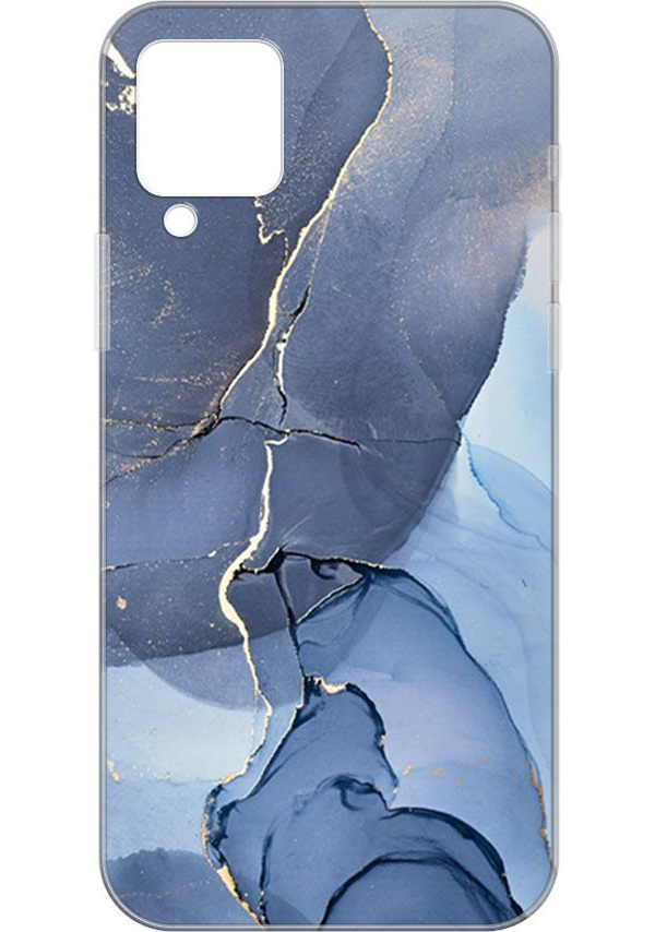 

Чехол (клип-кейс) GRESSO Air, для Samsung Galaxy A12, прозрачный/голубой [gr17aaae9271], Air