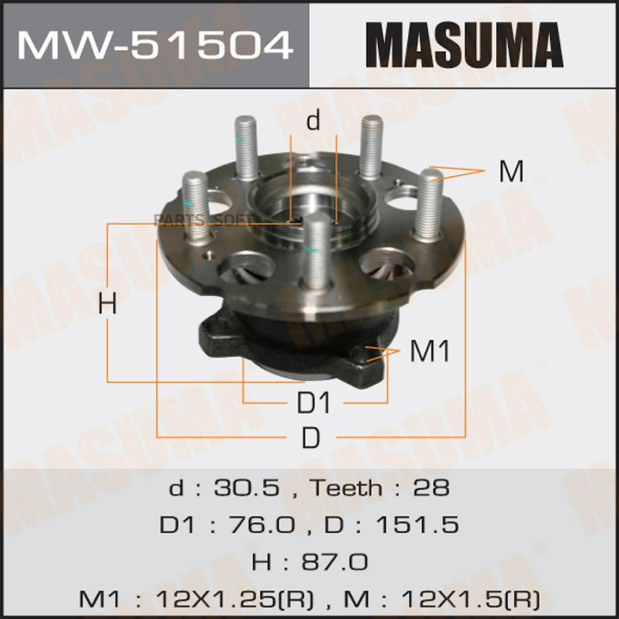 

Ступичный Узел Masuma Mw-51504 Masuma арт. MW-51504