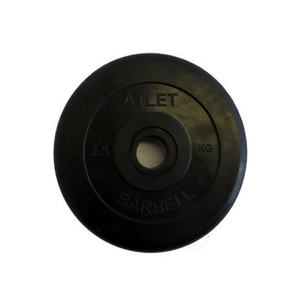 Диск для штанги MB Barbell Atlet 2,5 кг, 26 мм черный
