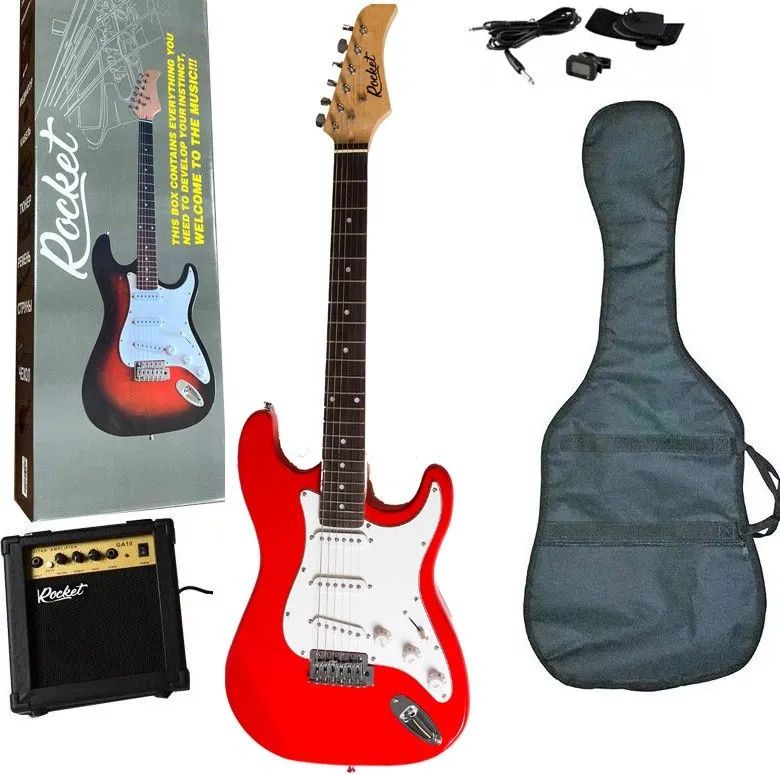 Rocket 1 Rd - Электрогитарный набор (цветная упаковка), красная гитара
