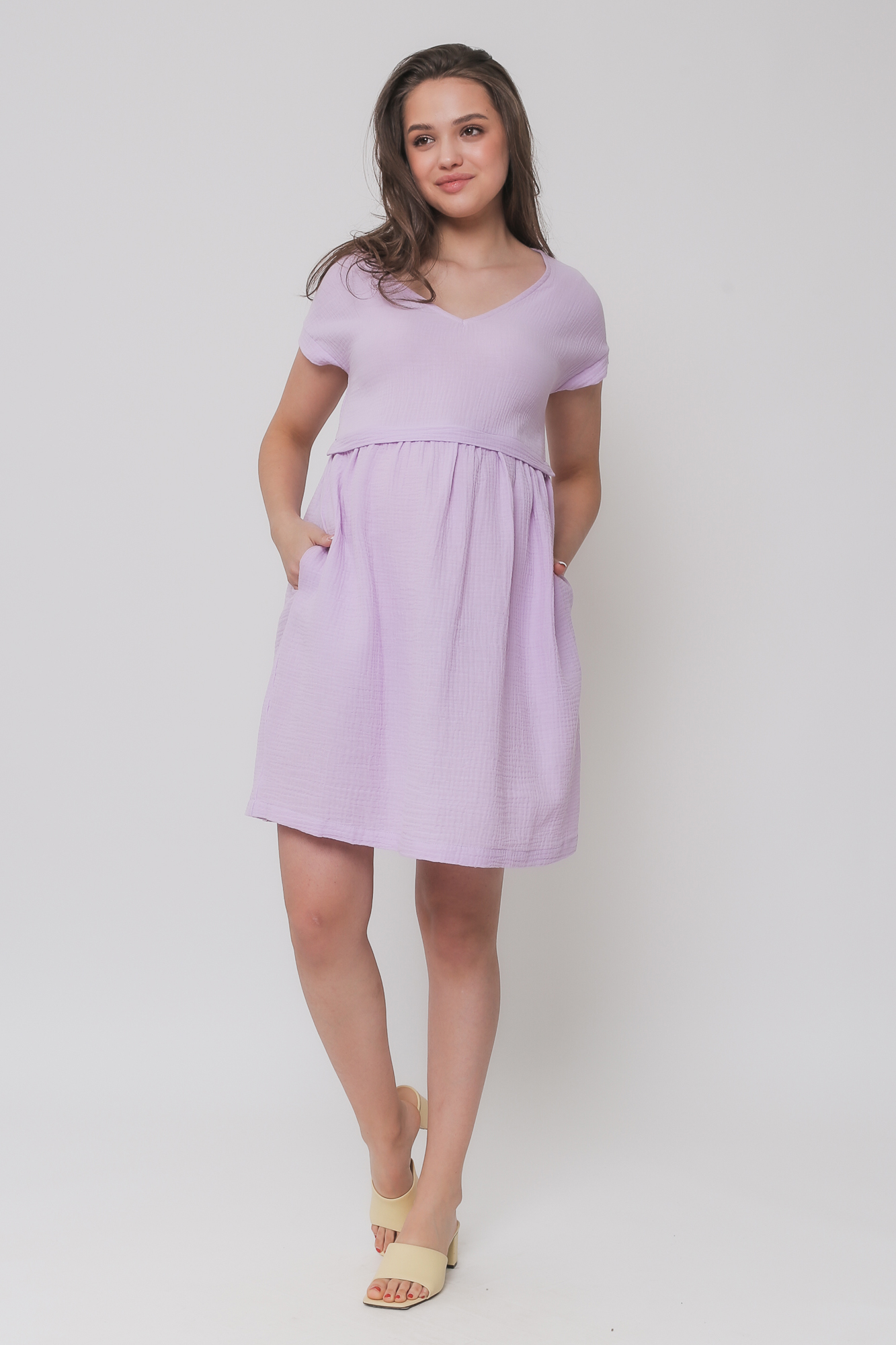 Платье для беременных женское Mama's fantasy 08-42722MF фиолетовое L