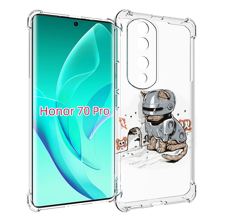 

Чехол MyPads Грозный кот для Honor 70 Pro / 70 Pro Plus, Прозрачный, Tocco