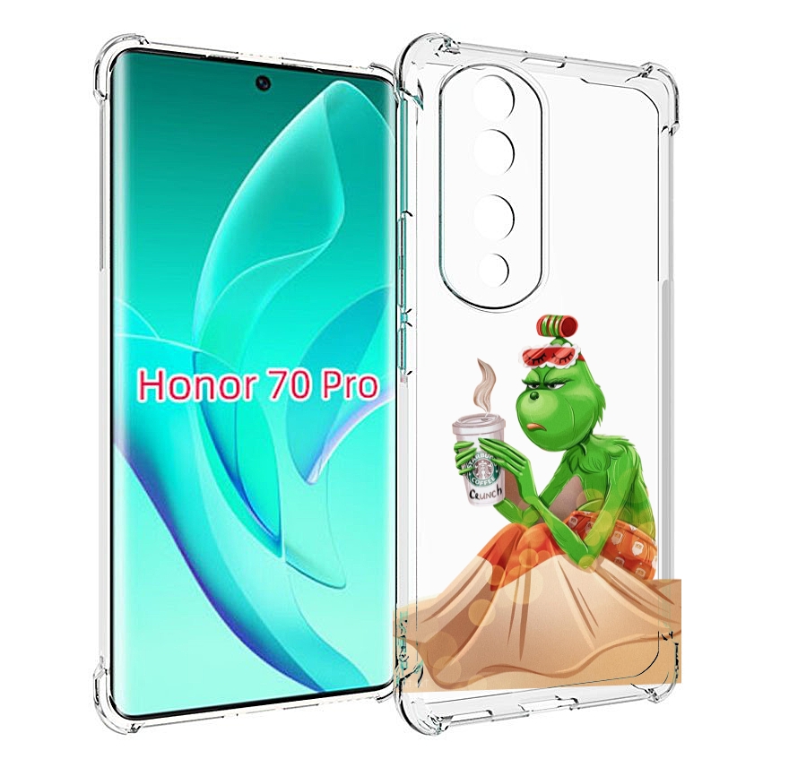 

Чехол MyPads Гринч-в-платье для Honor 70 Pro / 70 Pro Plus, Прозрачный, Tocco